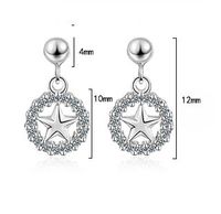 1 Pair Elegant Luxurious Commute Star Plating Inlay Copper Zircon Rose Gold Plated White Gold Plated Drop Earrings main image 2
