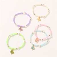 Cute Sweet Solid Color Plastic Beaded Women's Bracelets main image 1