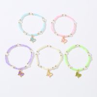 Cute Sweet Solid Color Plastic Beaded Women's Bracelets main image 6