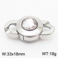 1 Piece Stainless Steel Zircon 18K Gold Plated Solid Color sku image 8
