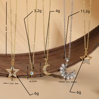 Elegant Sun Star Copper Plating Inlay Zircon 14k Gold Plated Necklace main image 9