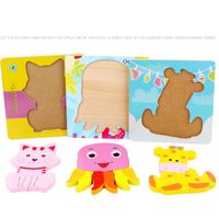 Puzzles Building Toys Animal Wood Toys main image 3