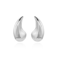 1 Paire Style Simple Les Gouttelettes D'eau Placage Le Cuivre Plaqué Or Boucles D'oreilles main image 4