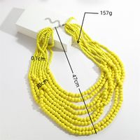 Basic Modern Style Classic Style Solid Color Wooden Beads Wholesale Necklace main image 7