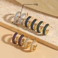 1 Pair Simple Style Round Plating Inlay Copper Zircon 14k Gold Plated Ear Cuffs main image 9
