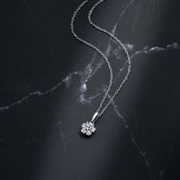 Shiny Flower Copper Alloy Plating Inlay Zircon Gold Plated Women's Pendant Necklace main image 4