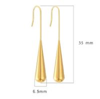 1 Pair Ig Style Elegant French Style Water Droplets Plating Stainless Steel 18k Gold Plated Ear Hook main image 2