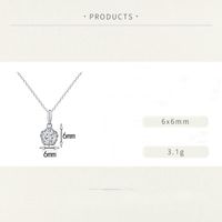 Shiny Flower Copper Alloy Plating Inlay Zircon Gold Plated Women's Pendant Necklace main image 2