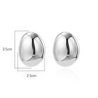 1 Pair Simple Style Solid Color Plating Copper Gold Plated Ear Studs main image 2