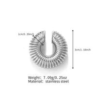 1 Piece Retro Punk Simple Style Solid Color Polishing Stainless Steel Ear Cuffs main image 4