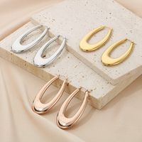 1 Pair Streetwear U Shape Plating Titanium Steel 18K Gold Plated Hoop Earrings Drop Earrings main image 3