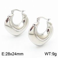 1 Pair Streetwear U Shape Plating Titanium Steel 18K Gold Plated Hoop Earrings Drop Earrings sku image 4
