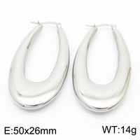 1 Pair Streetwear U Shape Plating Titanium Steel 18K Gold Plated Hoop Earrings Drop Earrings sku image 8