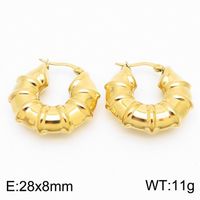 1 Pair Streetwear U Shape Plating Titanium Steel 18K Gold Plated Hoop Earrings Drop Earrings sku image 12
