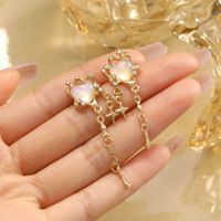 1 Pair Simple Style Classic Style Heart Shape Inlay Alloy Zircon Drop Earrings main image 1