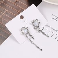 1 Pair Simple Style Classic Style Heart Shape Inlay Alloy Zircon Drop Earrings main image 4