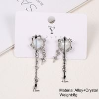 1 Pair Simple Style Classic Style Heart Shape Inlay Alloy Zircon Drop Earrings main image 2
