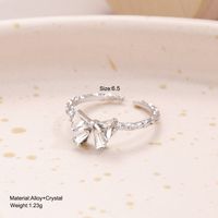 Simple Style Classic Style Bow Knot Zinc Alloy Inlay Zircon Women's Rings main image 2
