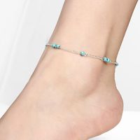 Retro Solid Color Alloy Women's Anklet main image 1