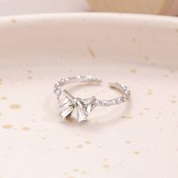 Simple Style Classic Style Bow Knot Zinc Alloy Inlay Zircon Women's Rings main image 3