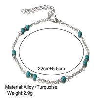 Retro Solid Color Alloy Women's Anklet main image 2