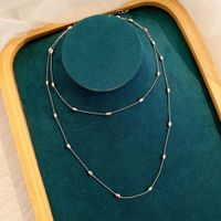 Simple Style Geometric Alloy Plating Women's Double Layer Necklaces main image 3
