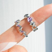 Simple Style Classic Style Heart Shape Alloy Inlay Zircon Women's Rings main image 1