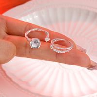 Simple Style Classic Style Solid Color Alloy Inlay Zircon Women's Rings main image 1