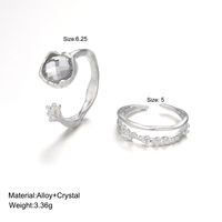 Simple Style Classic Style Solid Color Alloy Inlay Zircon Women's Rings main image 2