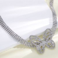 Glam Luxurious Shiny Butterfly Artificial Crystal Women's Choker main image 3