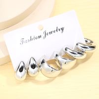 Wholesale Jewelry Retro Solid Color Metal Gold Plated Plating Earrings main image 4
