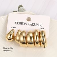 Wholesale Jewelry Retro Solid Color Metal Gold Plated Plating Earrings main image 2