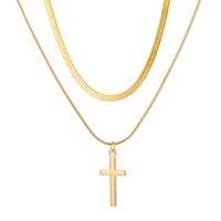 Simple Style Classic Style Cross Alloy Plating Gold Plated Women's Layered Necklaces main image 5