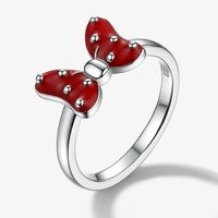 Simple Style Classic Style Pentagram Round Dots Heart Shape Sterling Silver Epoxy Plating White Gold Plated Valentine's Day Women's Rings Bracelets Jewelry Set sku image 2