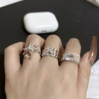 Simple Style Classic Style Star Alloy Inlay Zircon Women's Rings main image 1