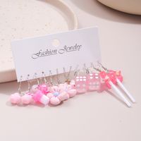 Wholesale Jewelry Simple Style Classic Style Star Heart Shape Flower Arylic Patchwork Earrings main image 3