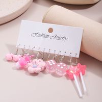 Wholesale Jewelry Simple Style Classic Style Star Heart Shape Flower Arylic Patchwork Earrings main image 4