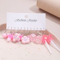 Wholesale Jewelry Simple Style Classic Style Star Heart Shape Flower Arylic Patchwork Earrings main image 5