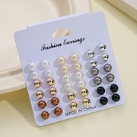 Wholesale Jewelry Simple Style Geometric Alloy Gold Plated Plating Ear Studs main image 3