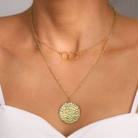 Punk Solid Color Alloy Plating Women's Layered Necklaces main image 1