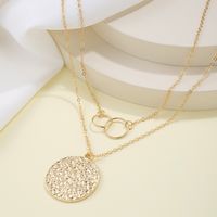 Punk Solid Color Alloy Plating Women's Layered Necklaces main image 3
