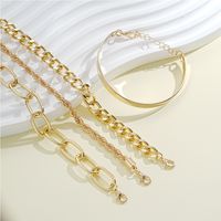 Simple Style Commute Solid Color Gold Plated Alloy Wholesale Bracelets main image 3