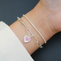 Simple Style Commute Heart Shape Opal Alloy Wholesale Bracelets sku image 3
