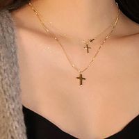 Simple Style Classic Style Solid Color Alloy Plating Gold Plated Women's Layered Necklaces main image 3