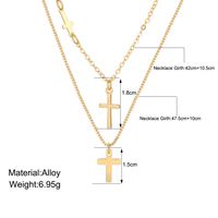 Simple Style Classic Style Solid Color Alloy Plating Gold Plated Women's Layered Necklaces main image 2