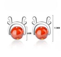 1 Pair Simple Style Solid Color Plating Copper White Gold Plated Ear Studs main image 2