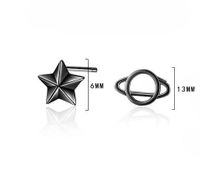 1 Pair Simple Style Star Plating Copper Ear Studs main image 2