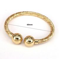 Streetwear Round Copper Plating 18k Gold Plated Bracelets Necklace sku image 1