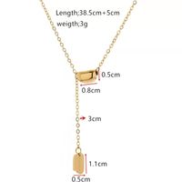 Simple Style Solid Color Stainless Steel Titanium Steel Plating 18k Gold Plated Silver Plated Pendant Necklace main image 2