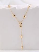 Simple Style Round Stainless Steel Pearl Inlay Zircon Necklace main image 9